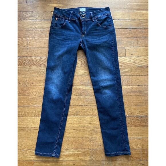 HUDSON ‘Collin Skinny Crop’ Stretch Low-Rise Blue Jeans sz 27 - Picture 1 of 11